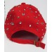 's Girl's RED Bling Rhinestone Crystal Star Studded Basebal Cap Hat   eb-59828309